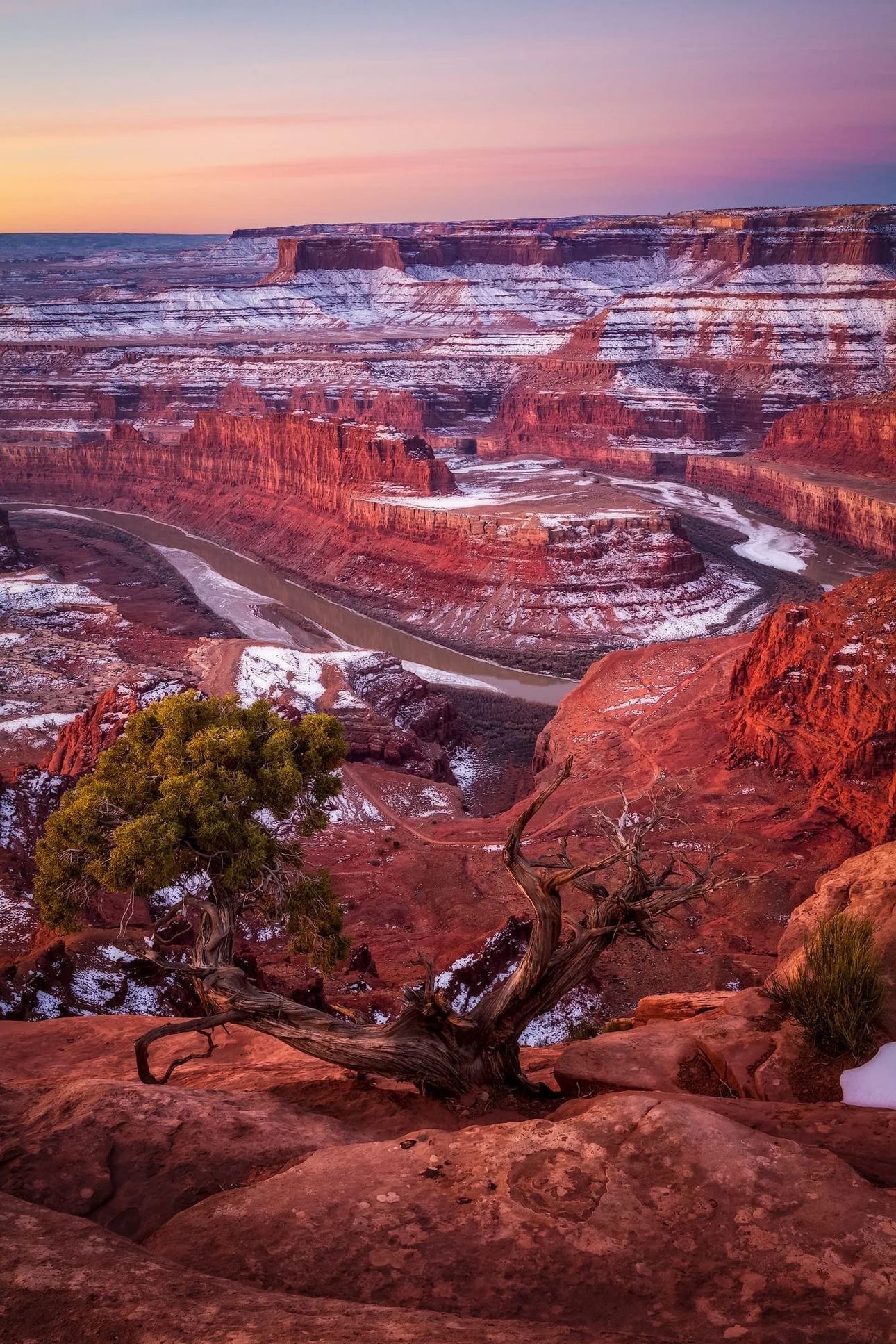 Utah landscape of Dead Horse Point with changing light and natural textures, fine art photography print by Clint Losee