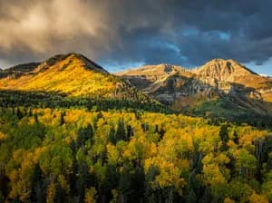 Utah mountain landscape near Mount Timpanogos with vibrant colors and natural light, fine art photography print by Clint Losee