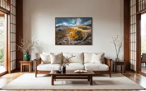 First Snow Of Fall - Living Room - In Home Float Mount