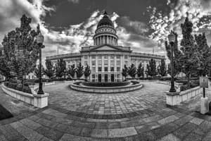 Interior court of the Utah State Capitol in Salt Lake City, fine art architectural photography print by Clint Losee