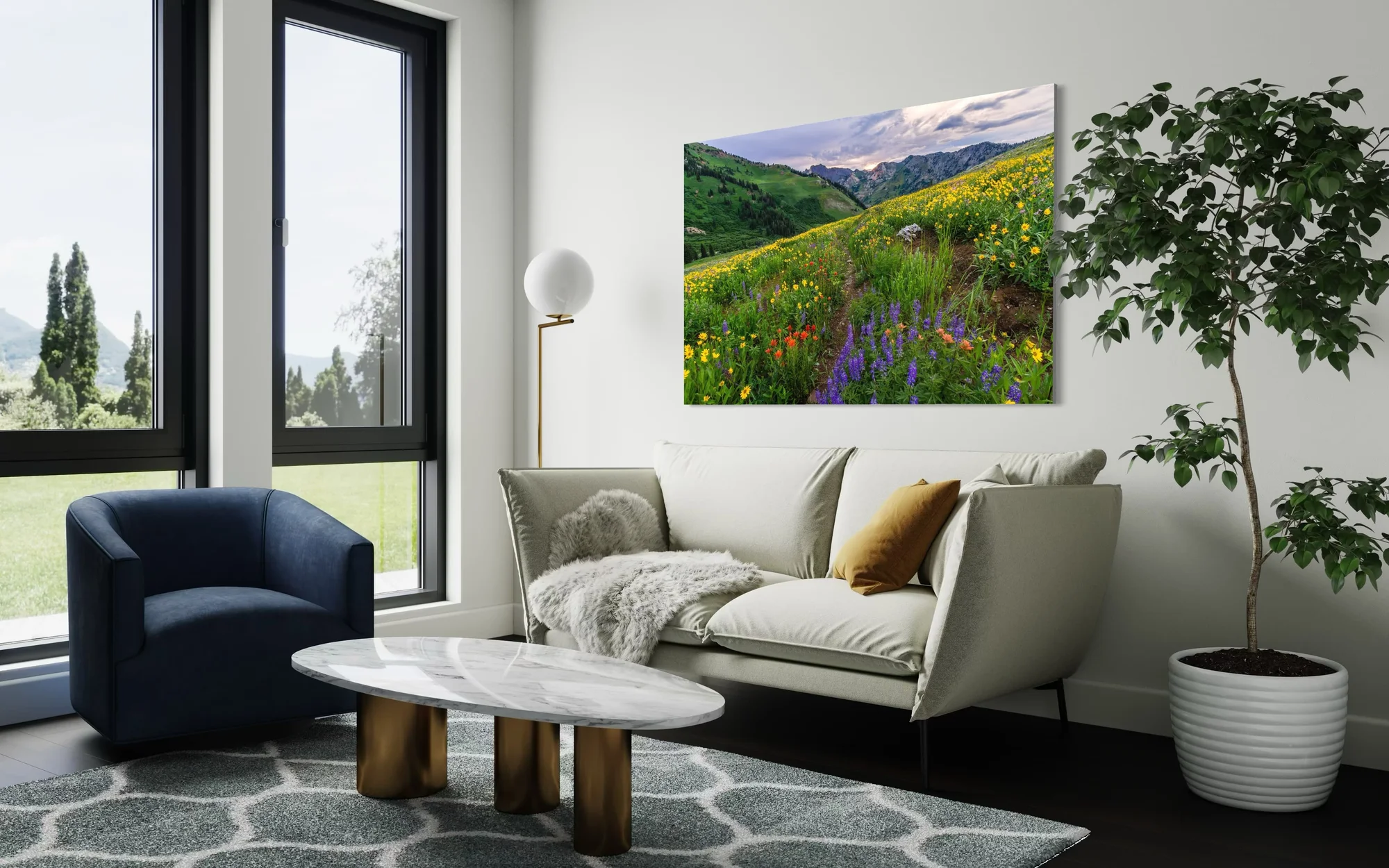 Color Of The Hills In Home - Living Room No Frame