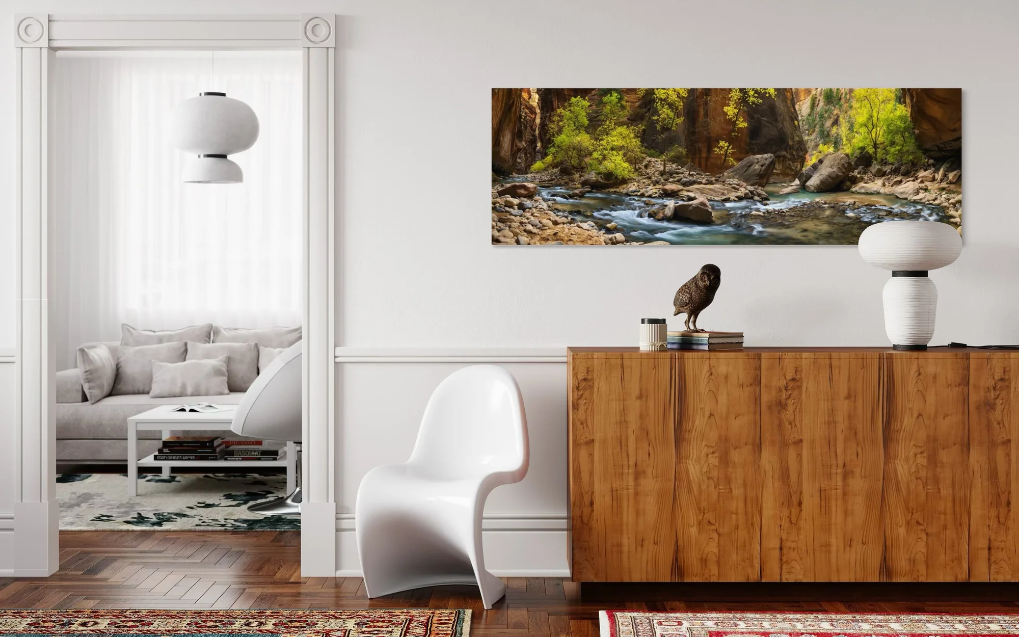 Moment Of Perfection In Home Hallway Float Mount
