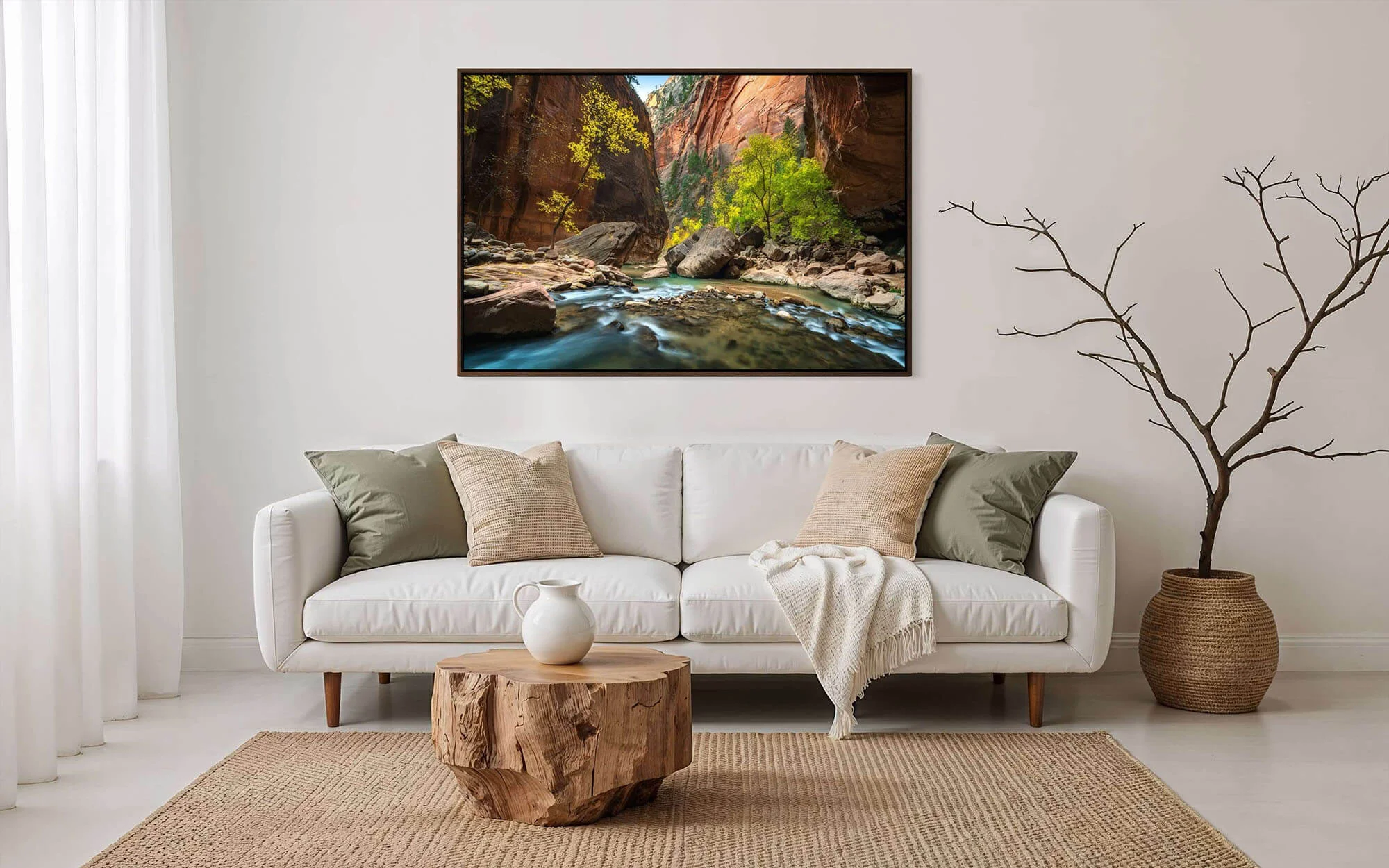 In Home Float Mount Display of Passage - Zion National Park Narrows Print