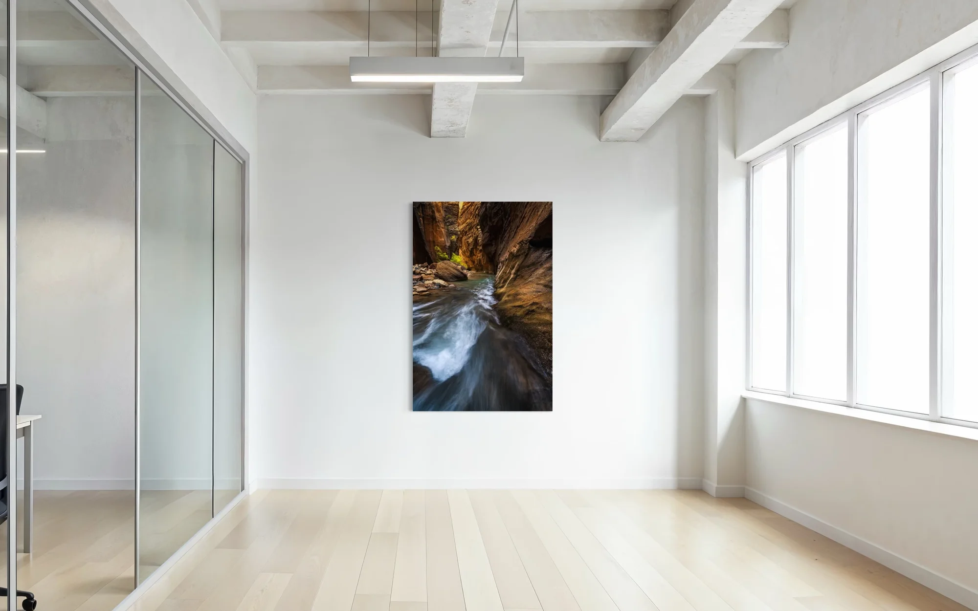 Paths On Water In Office Float No Frame