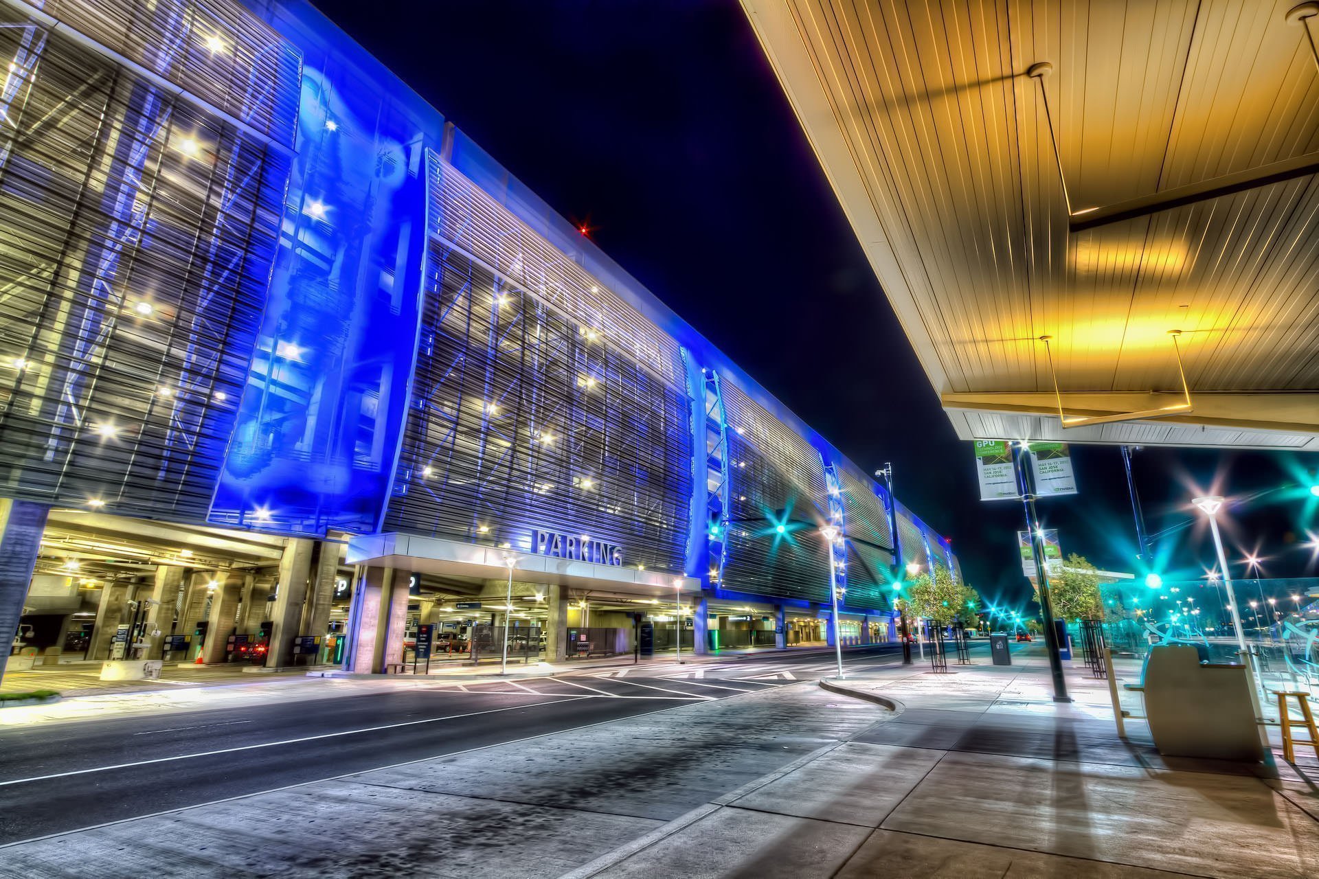 San Jose Airport Nights - HDR Urban Photography