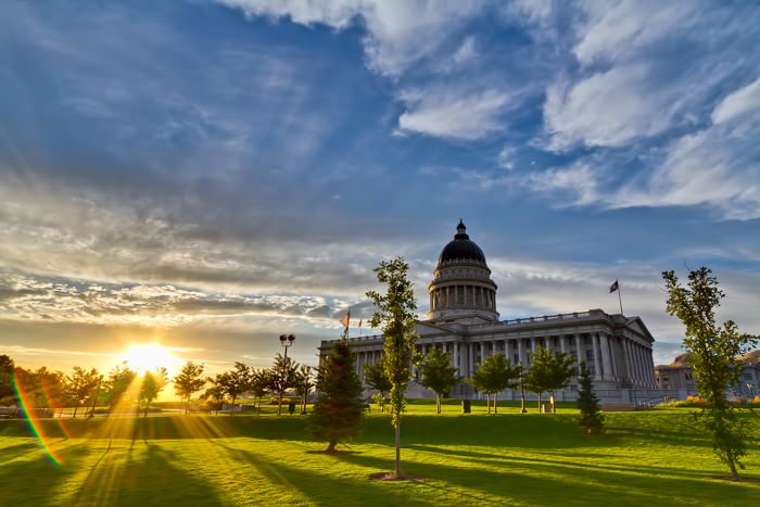 Salt Lake City Capitol Sunset - Utah Urban Photography