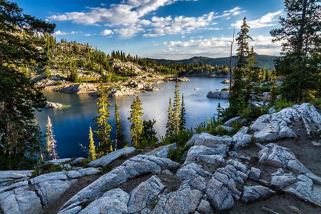 The view of Lake Mary in the Wasatch Mountains near Salt Lake City, Utah on a warm Summer morning is a sight to see and one many don't even know exists so close to a major urban area.  Big Cottonwood Canyon holds some surprises for you if you're willing to hike for them. (Clint Losee)